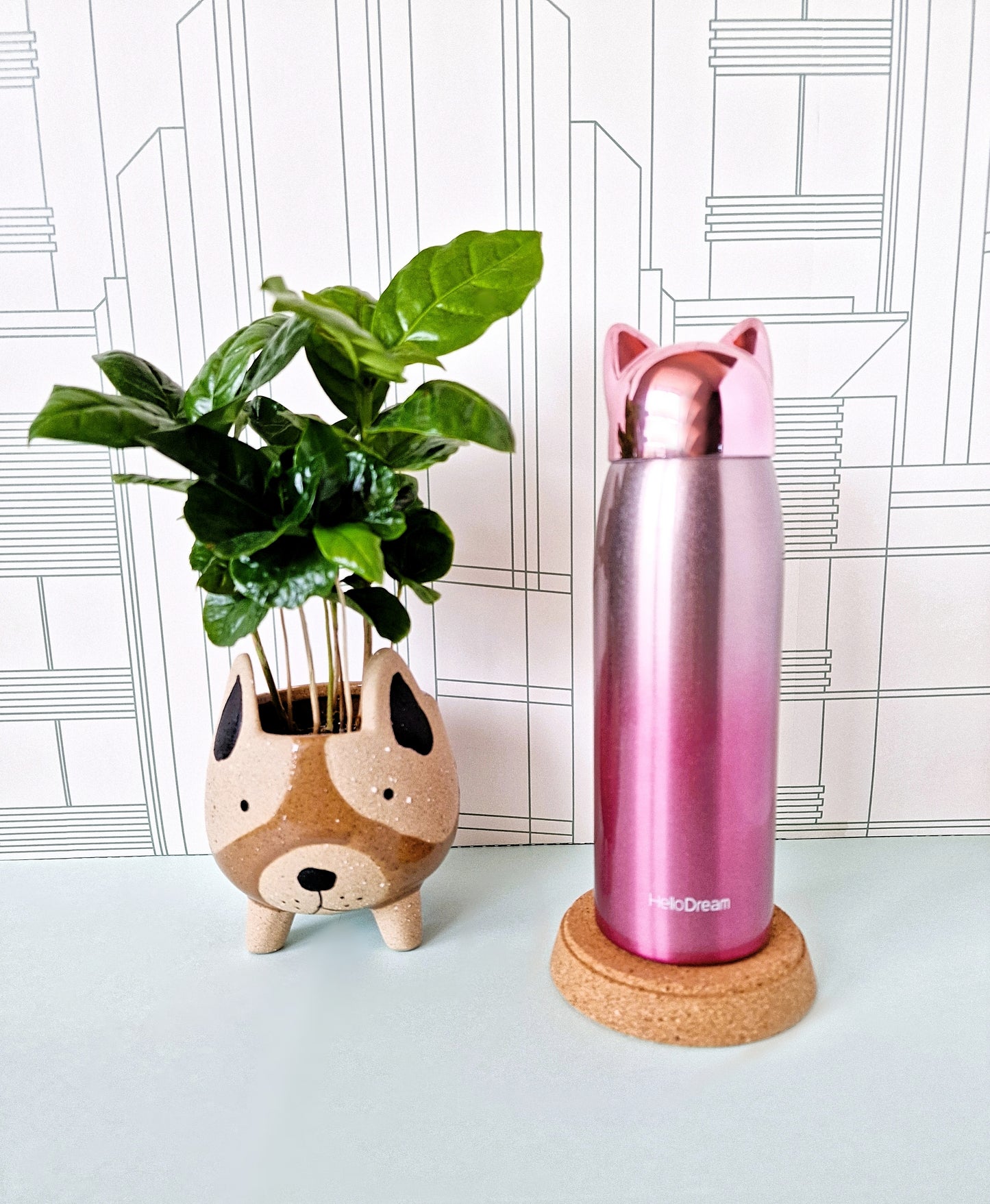 Thermos flask with fox ears