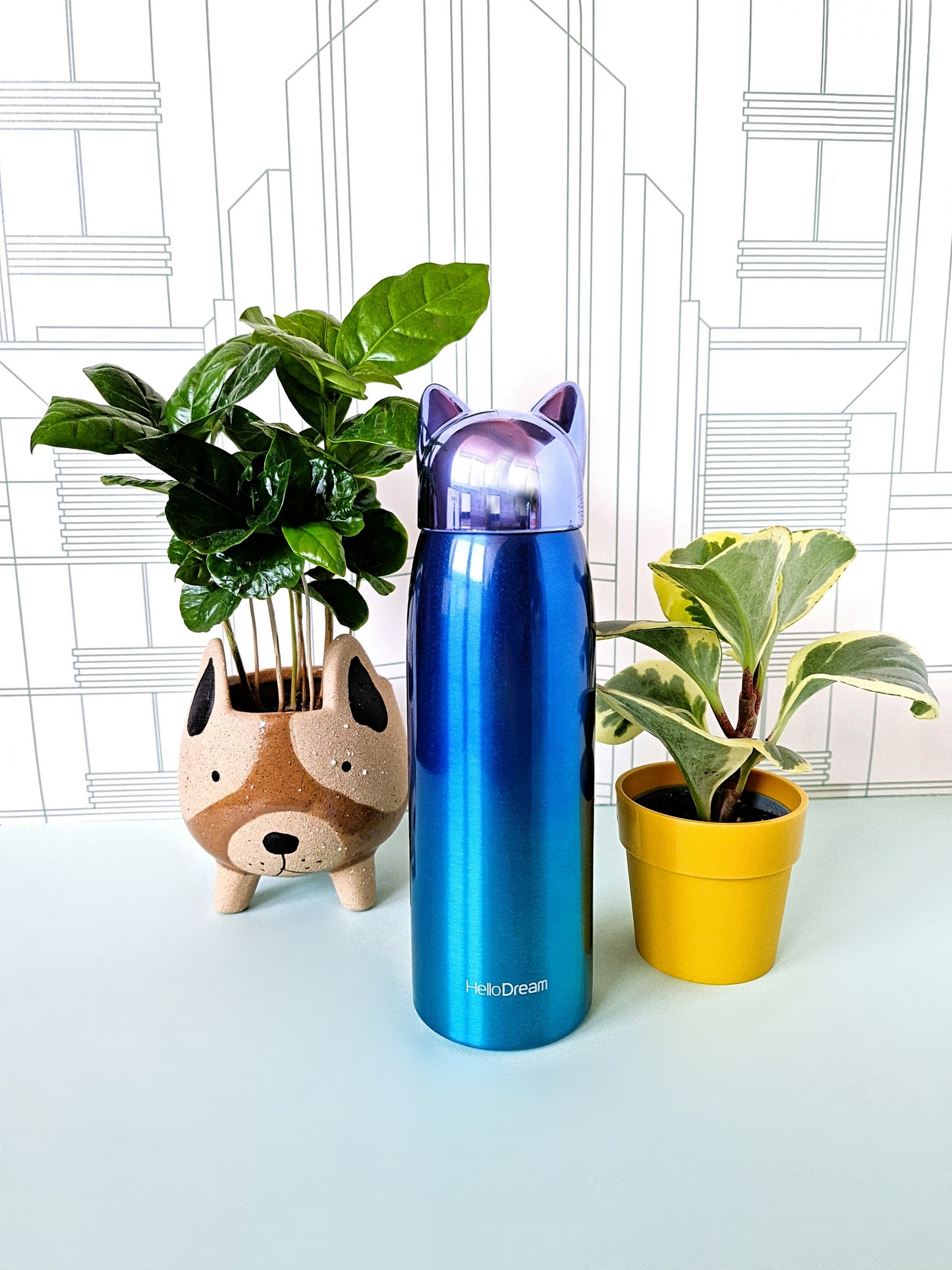 Thermos flask with fox ears