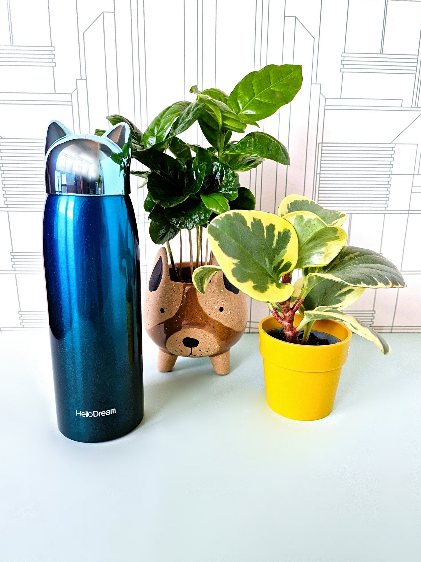 Thermos flask with fox ears