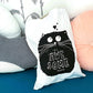 Cat pattern canvas tote bag with inner pocket