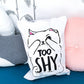 Cat pattern canvas tote bag with inner pocket