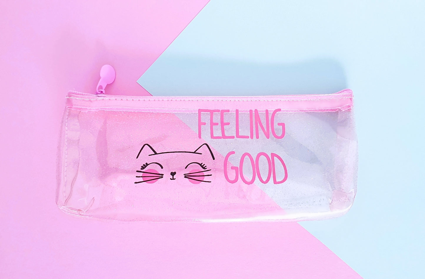 Pink cat pouches