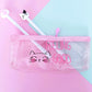 Pink cat pouches