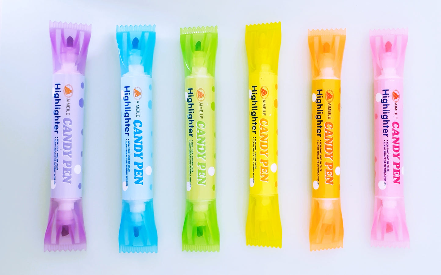 Double sided candy highlighter pen