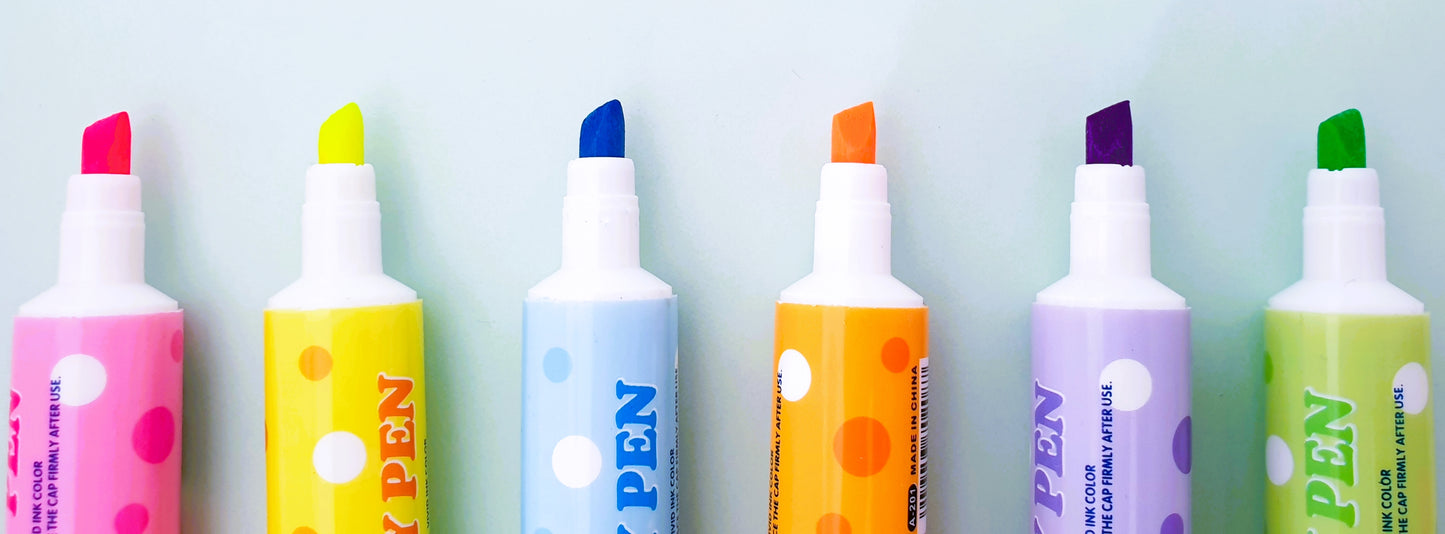 Double sided candy highlighter pen