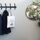 Cat pattern canvas tote bag with inner pocket