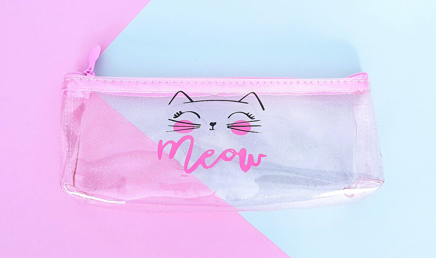 Pink cat pouches