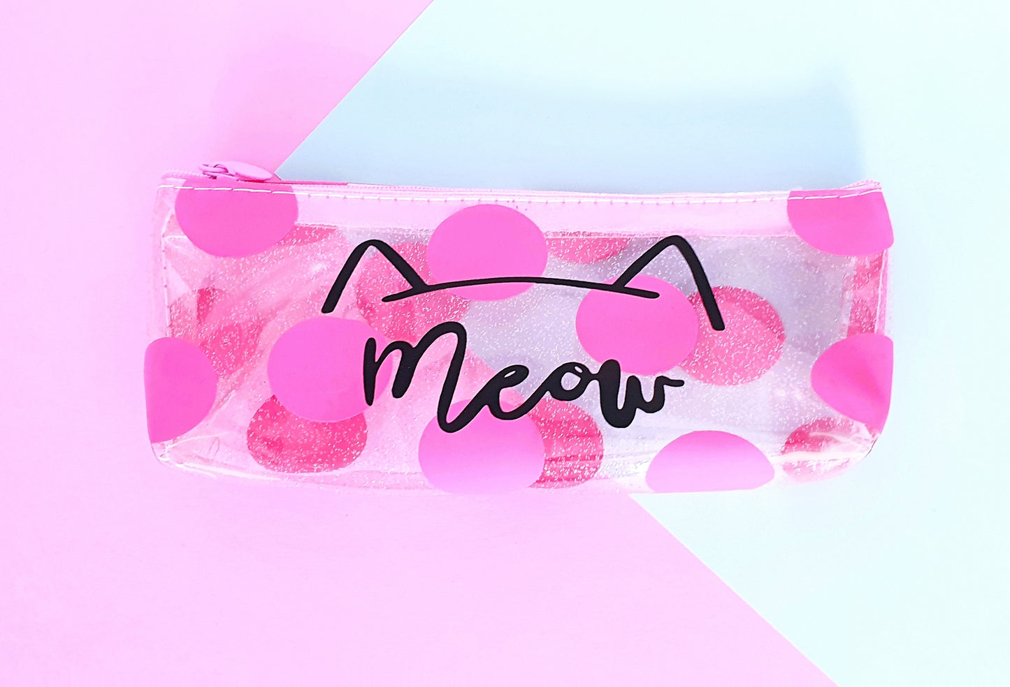 Pink cat pouches
