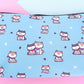 Cosmetics bag with kawaii print